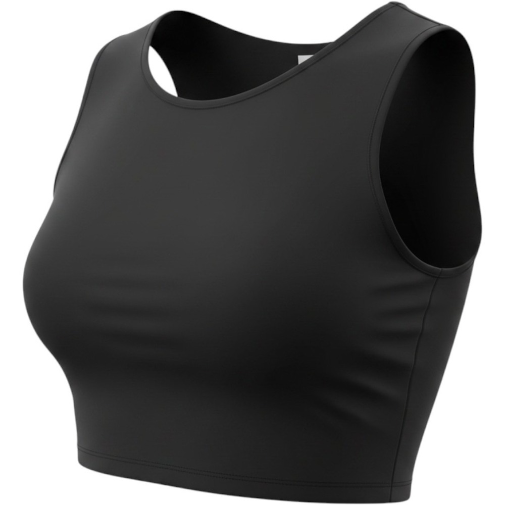 Yogalicious Pure Cloud Nicki Muscle Tank Black Cropped Activewear Top Size M